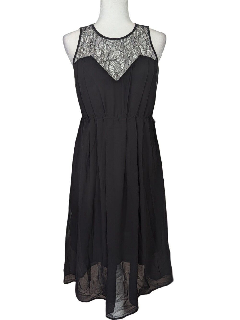 ASOS Maternity Black Floral Lace Lightweight Cocktail Midi Dress NWT Size 4